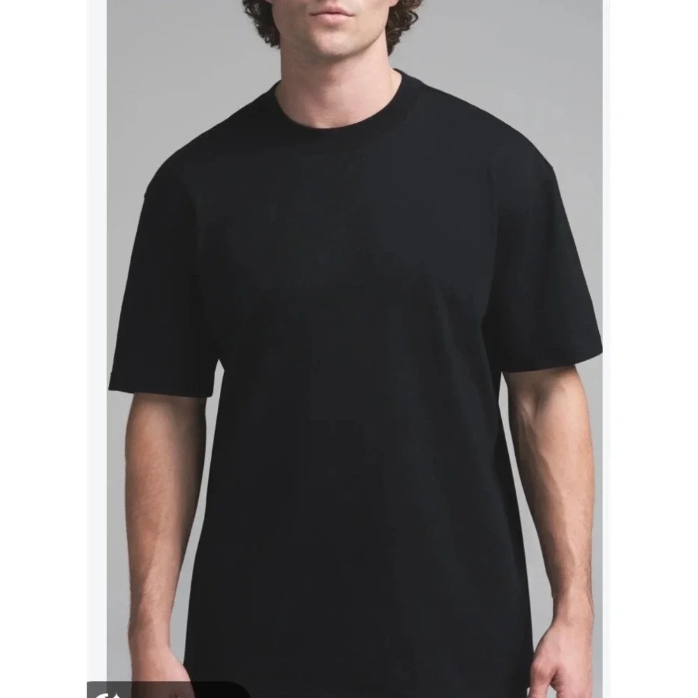 Banana Republic Luxe Touch Tee Mens XXL Black Cotton Crewneck Capsule Minimalist